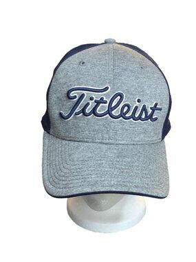 Titleist Baseball Cap Golf Hat Adjustable Strapback Navy Gray Logo Embroidered